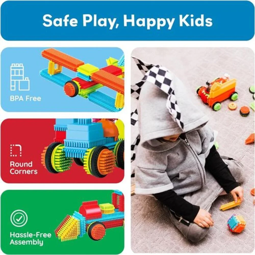 Kids 120pcs Hedgehog Interlocking Building Blocks Tiles Construction Toy‎ Set